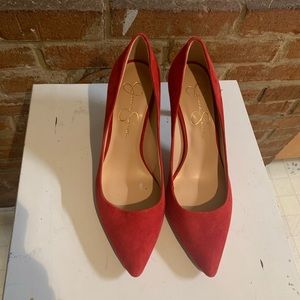 Jessica Simpson RED heels, good condition! Size 7.5